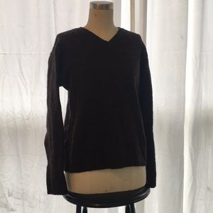 Brown Shetland wool sweater